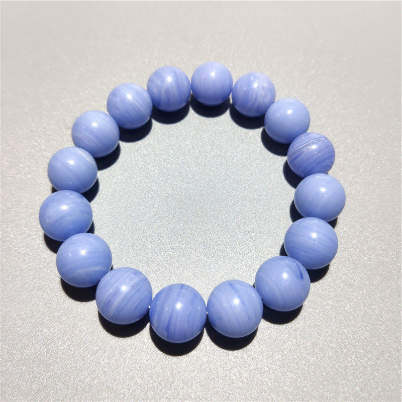Wholesale Blue Agate Chalcedony Crystal Bracelet
